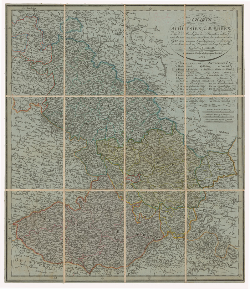 (N:35857) CHARTE VON SCHLESIEN UND MAEHREN ECC... (B0021171) Carte e stampe antiche: riproduzione a colori su carta (formato A1)