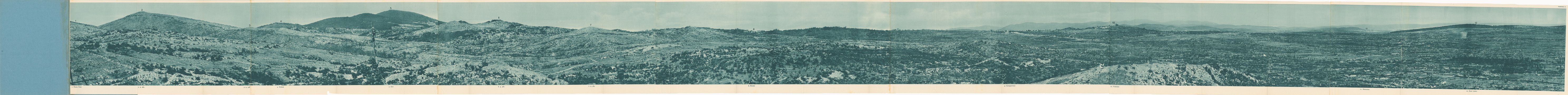 (N:36785) L'ESERCITO ITALIANO NELLA GRANDE GUERRA 1915-1918 - VOL. IV 1917 - TOMO 2 TER - Panorama 10 - Il terreno da Dosso Faiti a Voiscizza visto dall q. 308 del Pecinka (B0021339) Carte e stampe antiche: riproduzione a colori su carta (formato A1)