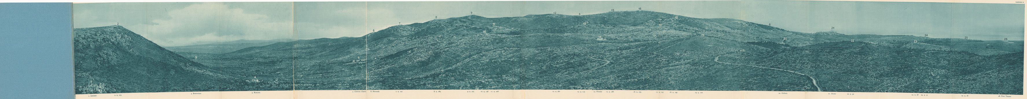 (N:36787) L'ESERCITO ITALIANO NELLA GRANDE GUERRA 1915-1918 - VOL. IV 1917 - TOMO 2 TER - Panorama 12 - L'Hermada visto dalla q. 144 (B0021341) Carte e stampe antiche: riproduzione a colori su carta (formato A1)