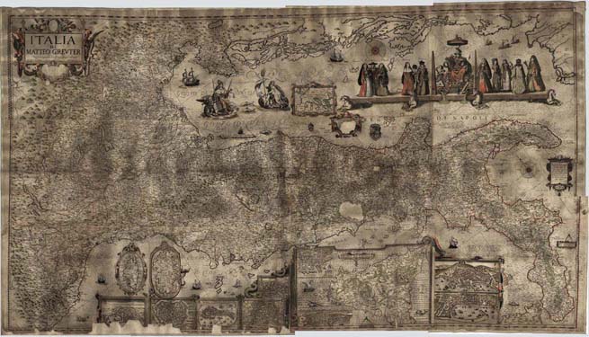 (N:485) ITALIA DI MATTEO GREUTER REVISTA ET AUGMENTATA DI MOLTI LUOGHI (B0012829, B0012830, B0012831, B0012832, B0012834, B12829-34, B0012833) Carte e stampe antiche: riproduzione a colori su carta (formato A1)