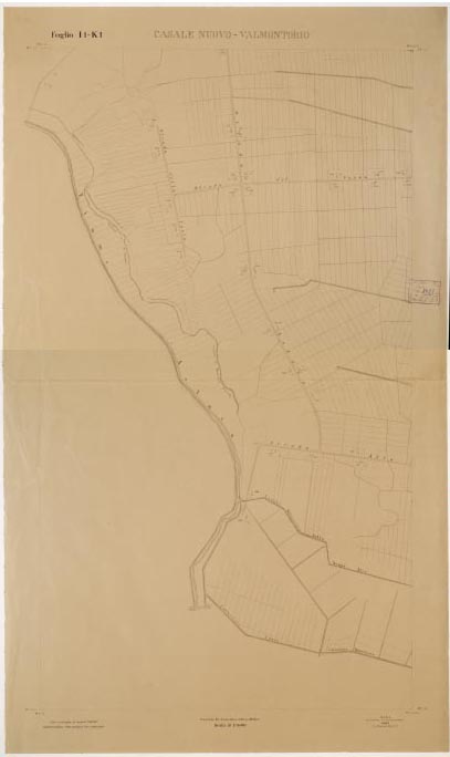 (N:15279) RILIEVO DELLA ZONA DI LITTORIA COL METODO NISTRI - Foglio I1-K1 - Casale Nuovo-Valmontorio (B0002618, B0002619, B2618-19) Carte e stampe antiche: riproduzione a colori su carta (formato A1)