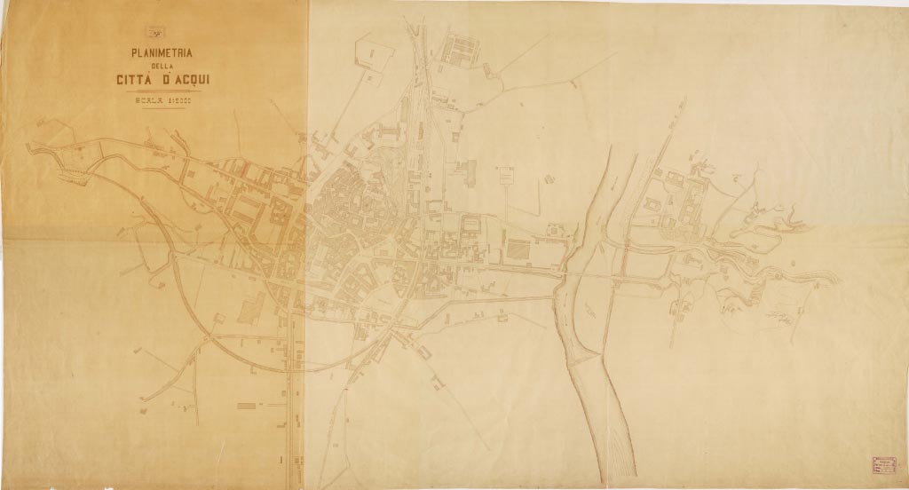 (N:14088) PLANIMETRIA DELLA CITTA' D'ACQUI (B0006799, B0006800, B0006801, B0006802, B6799-02) Carte e stampe antiche: riproduzione a colori su carta (formato A1)
