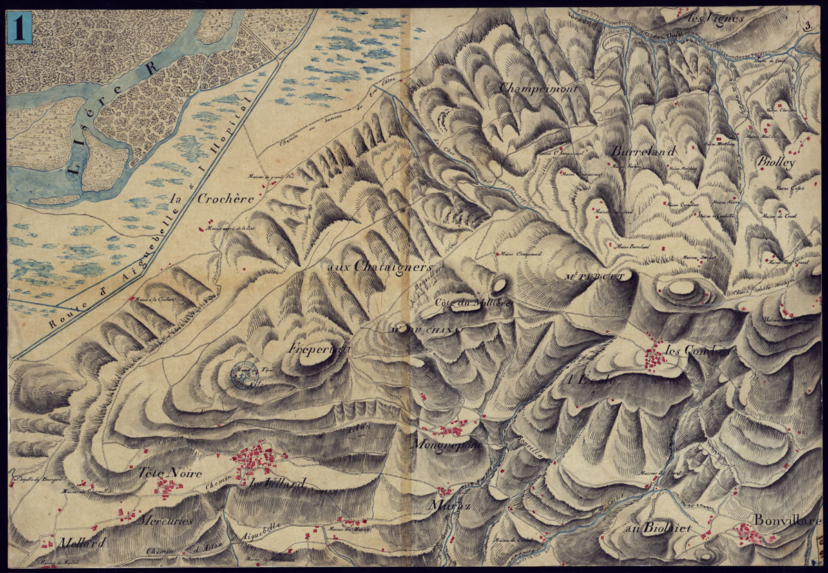 (N:6825) DINTORNI DI AITON (MORIANA) IN SETTE (7) FOGLI. ALLA SCALA DI 1:5.000 - FOGLIO 3. (CA000003) Carte e stampe antiche: riproduzione a colori su carta (formato A1)