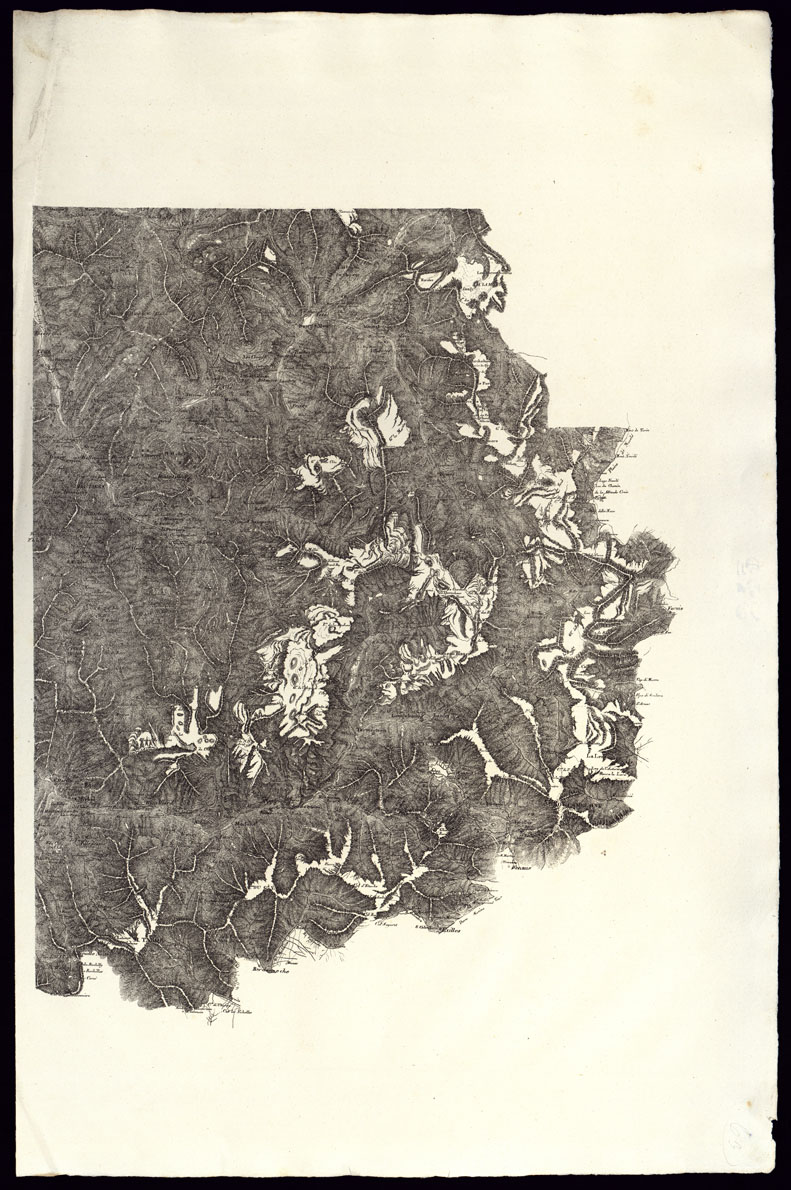 (N:23013) RIPRODUZIONE DI UNA PARTE DELLA: CARTE DU DUCHE' DE SAVOYE A' L'USAGE DEL L'ARMEE POUR LE CAS DE GUERRE - FOGLIO N. 2. (CA000152) Carte e stampe antiche: riproduzione a colori su carta (formato A1)