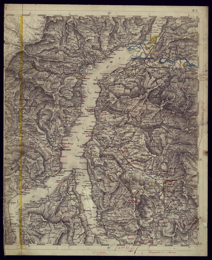 (N:3821) CARTA TOPOGRAFICA DELLA LOMBARDIA, VENETO E ITALIA CENTRALE - FOGLIO B3 (EST) GRAVEDONA. (CA000173) Carte e stampe antiche: riproduzione a colori su carta (formato A1)