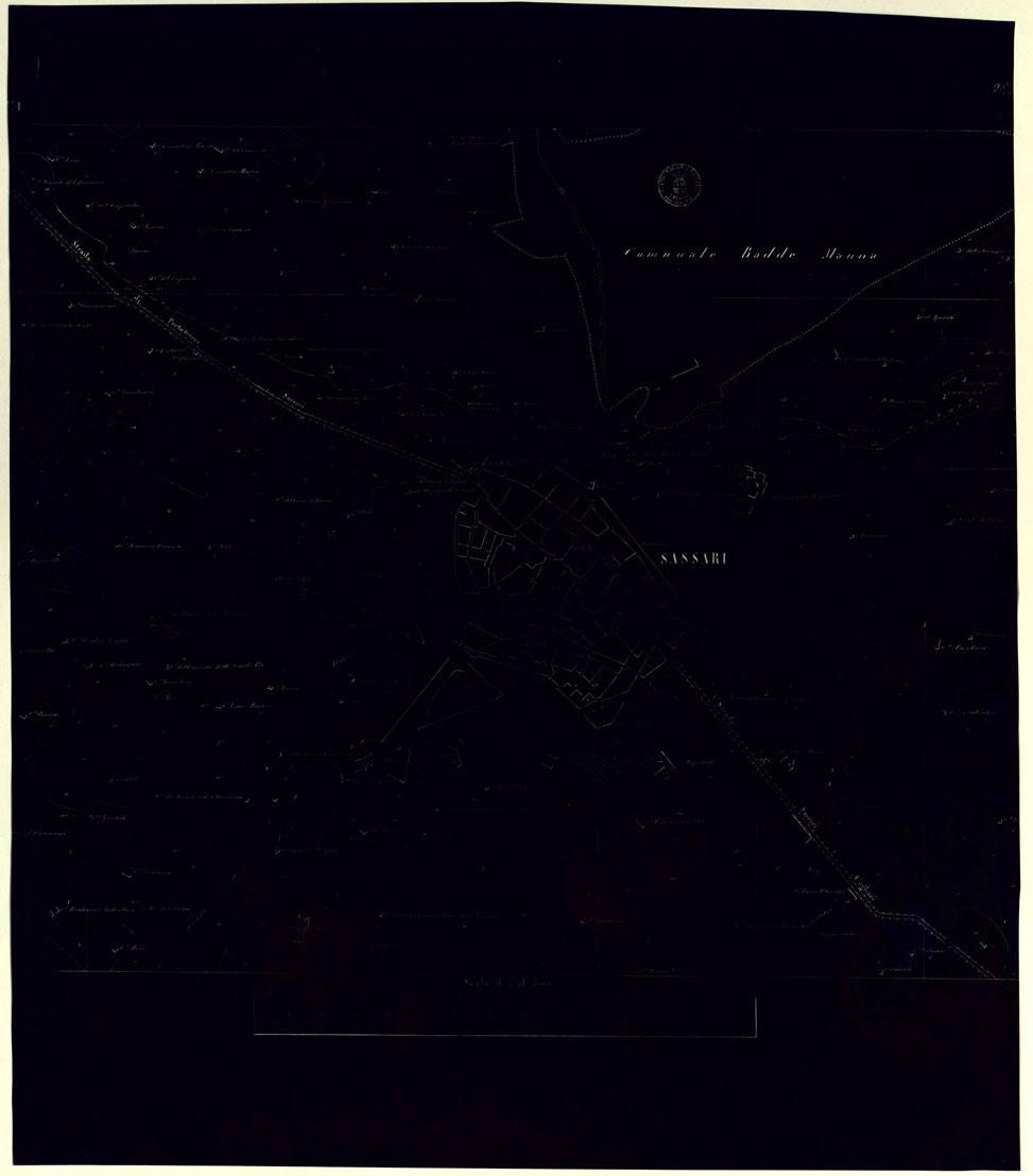 (N:23019) PELLICOLA NEGATIVA DI UNA PARTE DELL'ISOLA DI SARDEGNA (CA000464) Carte e stampe antiche: riproduzione a colori su carta (formato A1)