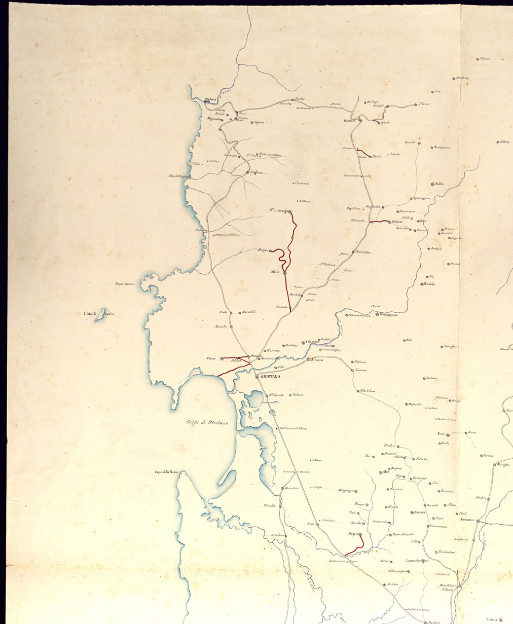 (N:5968) SARDEGNA PROVINCIA DI CAGLIARI. (CA000465, CA000466, CA000467, CA000468, CA000469) Carte e stampe antiche: riproduzione a colori su carta (formato A1)
