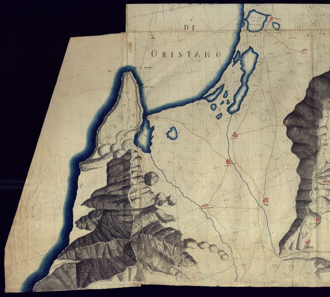 (N:6042) SARDEGNA. PARTE SUD-OVEST - FOGLIO 1. (CA000501, CA000502, CA000503) Carte e stampe antiche: riproduzione a colori su carta (formato A1)