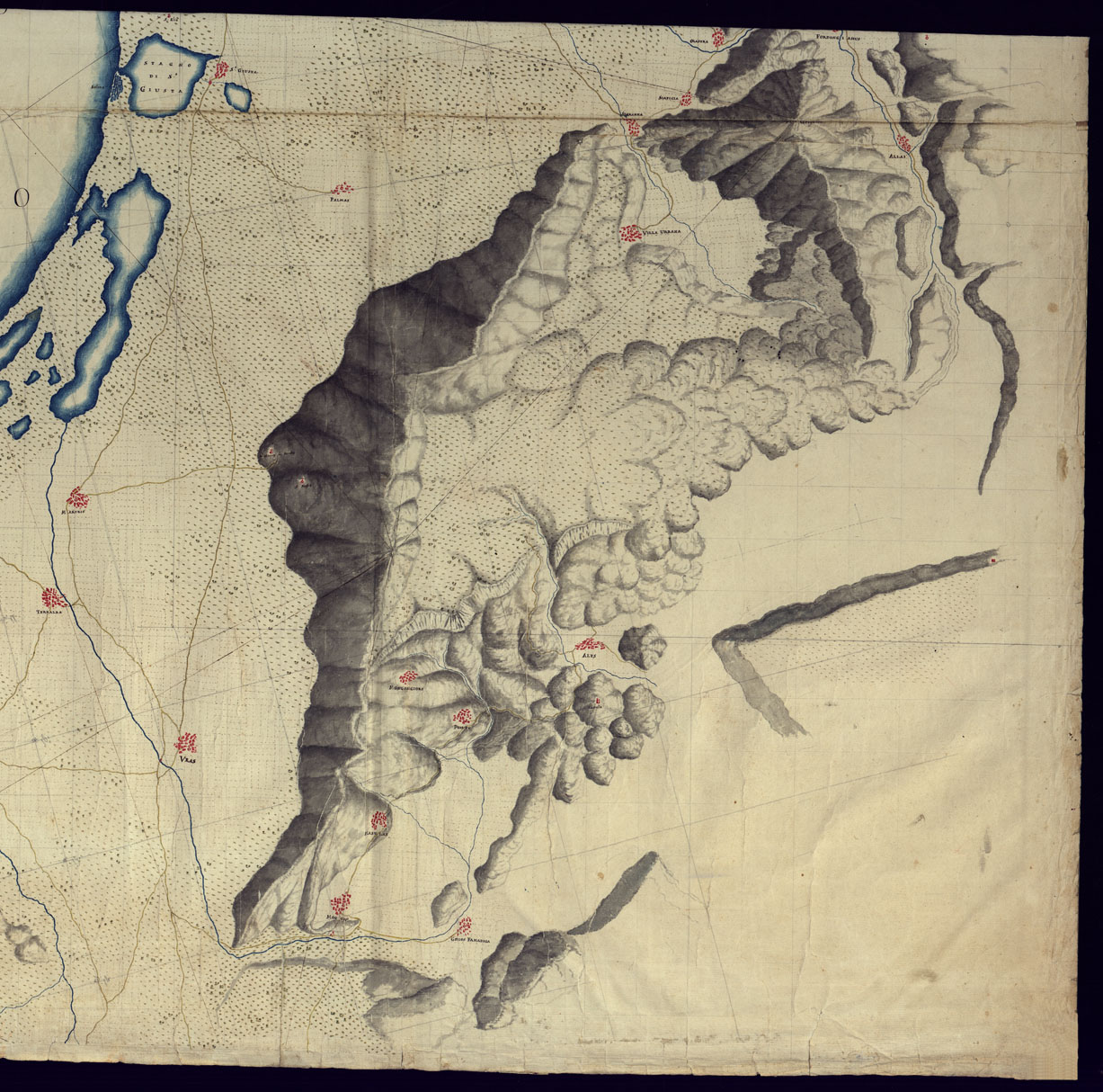 (N:6042) SARDEGNA. PARTE SUD-OVEST - FOGLIO 1. (CA000501, CA000502, CA000503) Carte e stampe antiche: riproduzione a colori su carta (formato A1)