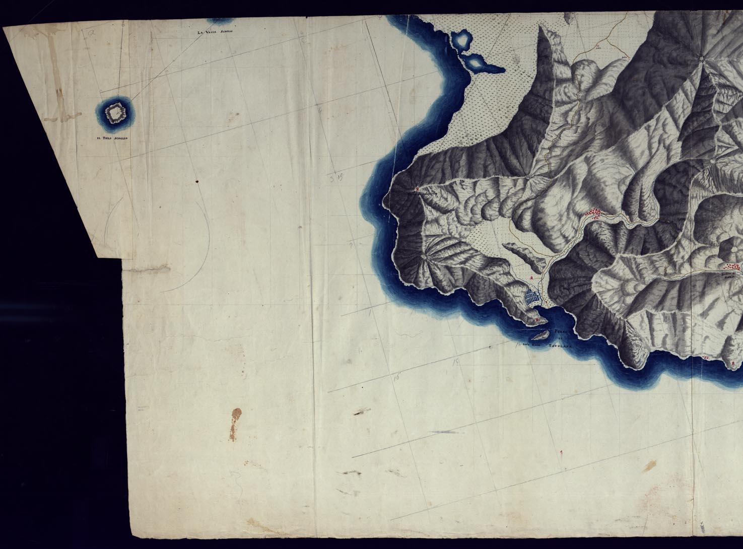 (N:6036) SARDEGNA, PARTE SUD-OVEST - FOGLIO 4. (CA000511, CA000512, CA000510) Carte e stampe antiche: riproduzione a colori su carta (formato A1)