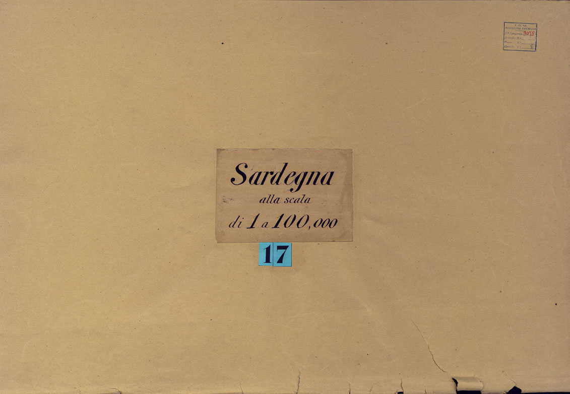 (N:23024) ISOLA DI SARDEGNA, SARDEGNA ALLA SCALA DI 1 a 100.000 - COPERTINA. (CA000513) Carte e stampe antiche: riproduzione a colori su carta (formato A1)