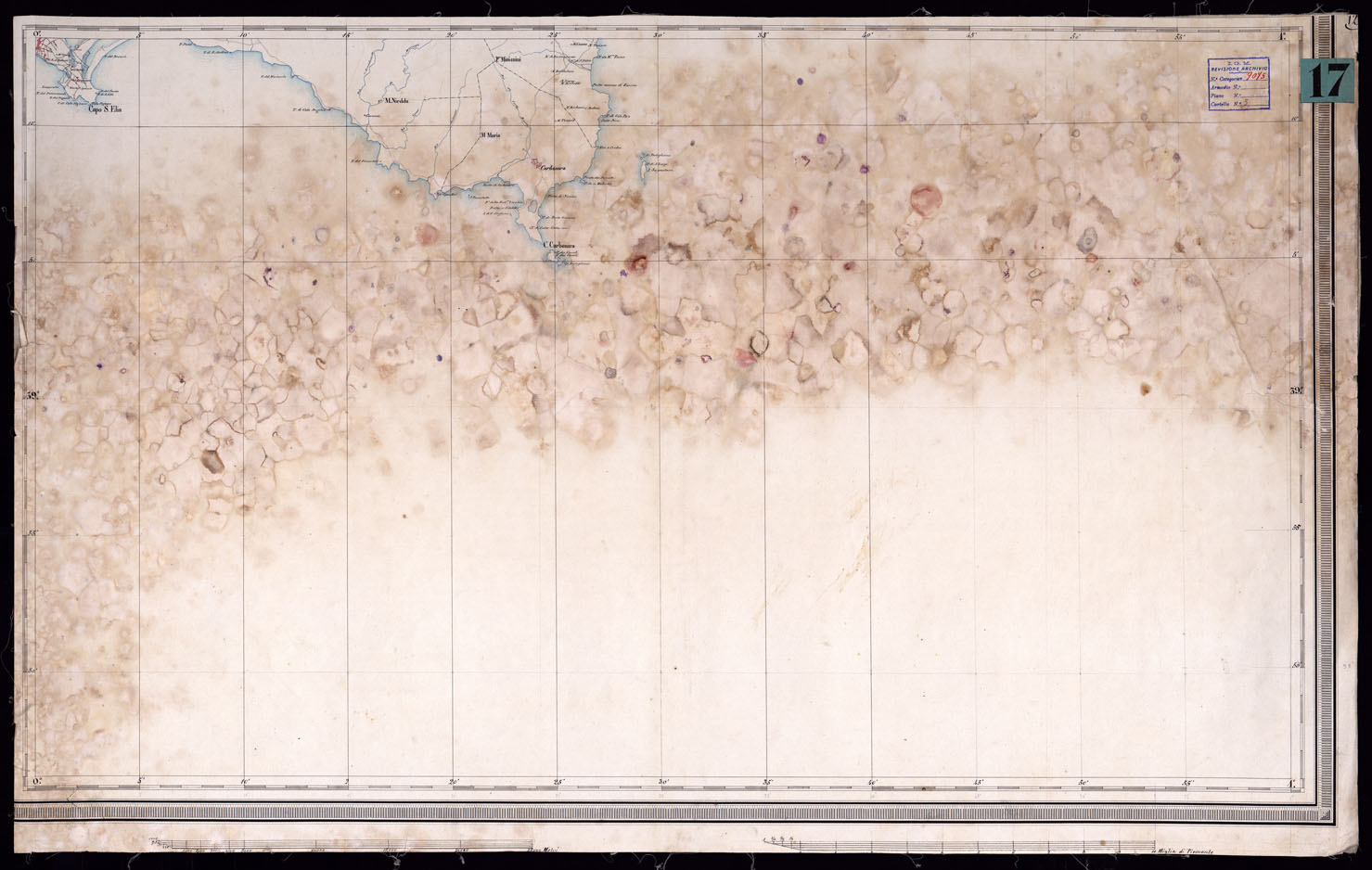 (N:5978) ISOLA DI SARDEGNA - FOGLIO 12. (CA000525) Carte e stampe antiche: riproduzione a colori su carta (formato A1)