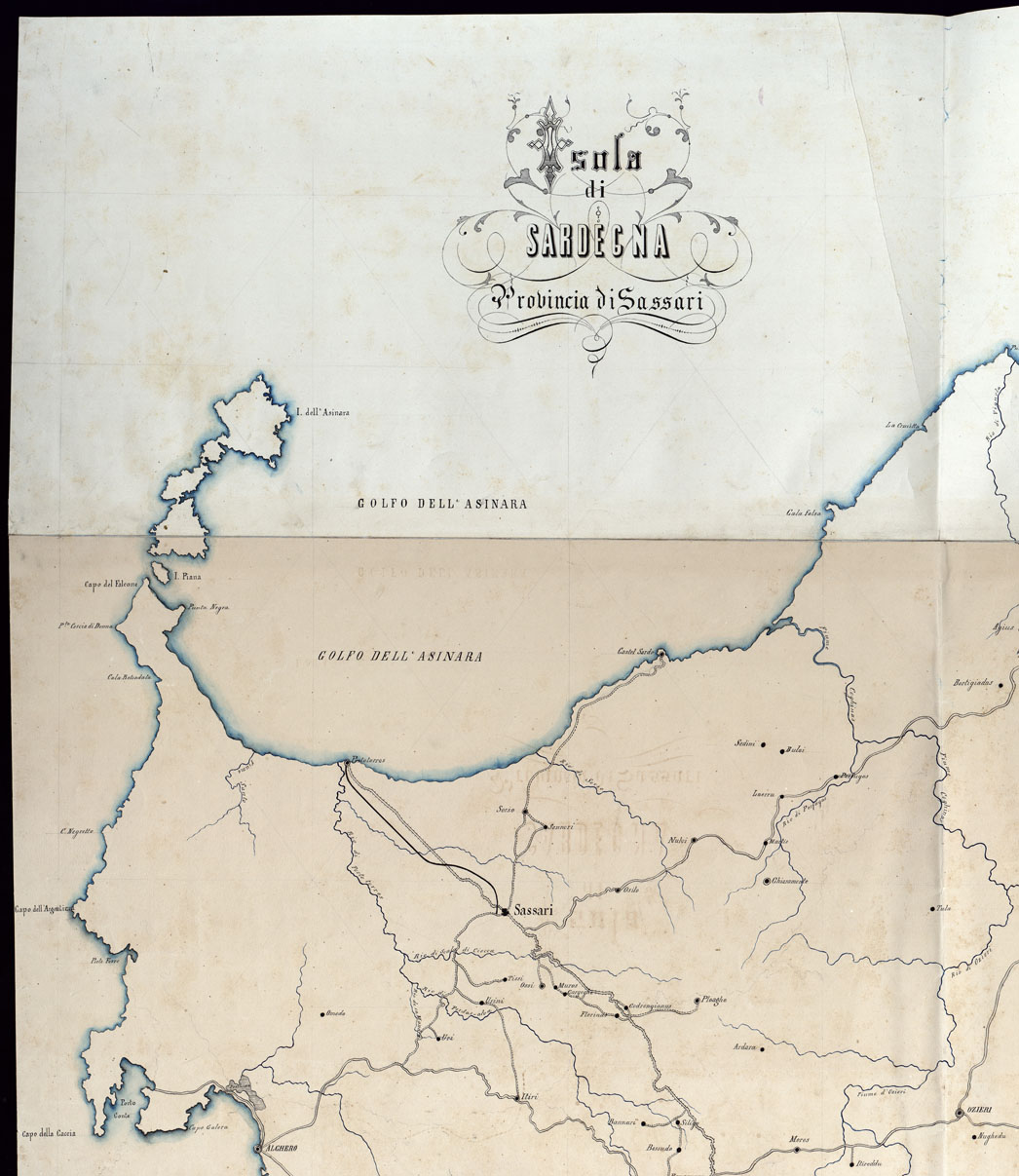 (N:5970) ISOLA DI SARDEGNA. PROVINCIA DI SASSARI. (CA000526, CA000527, CA000528, CA000529, CA000530) Carte e stampe antiche: riproduzione a colori su carta (formato A1)