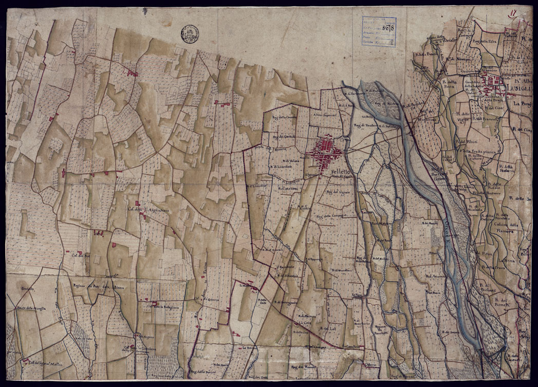 (N:23146) CARTA DEL CANAVESE - FOGLIO 17. (CA000810) Carte e stampe antiche: riproduzione a colori su carta (formato A1)