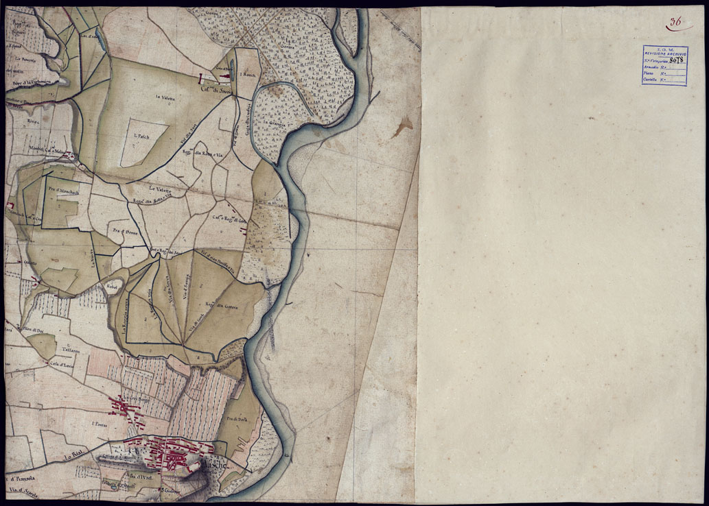 (N:23165) CARTA DEL CANAVESE - FOGLIO 36. (CA000829) Carte e stampe antiche: riproduzione a colori su carta (formato A1)