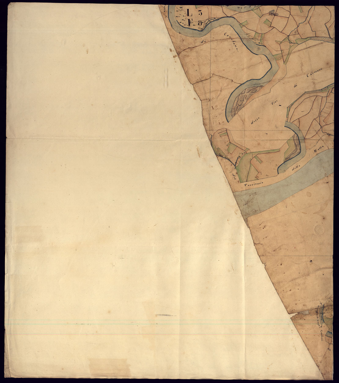 (N:8679) CARTA TOPOGRAFICA DELLA PROVINCIA DI MORTARA - FOGLIO 8 FRONTE/RETRO. (CA000916, CA000917) Carte e stampe antiche: riproduzione a colori su carta (formato A1)