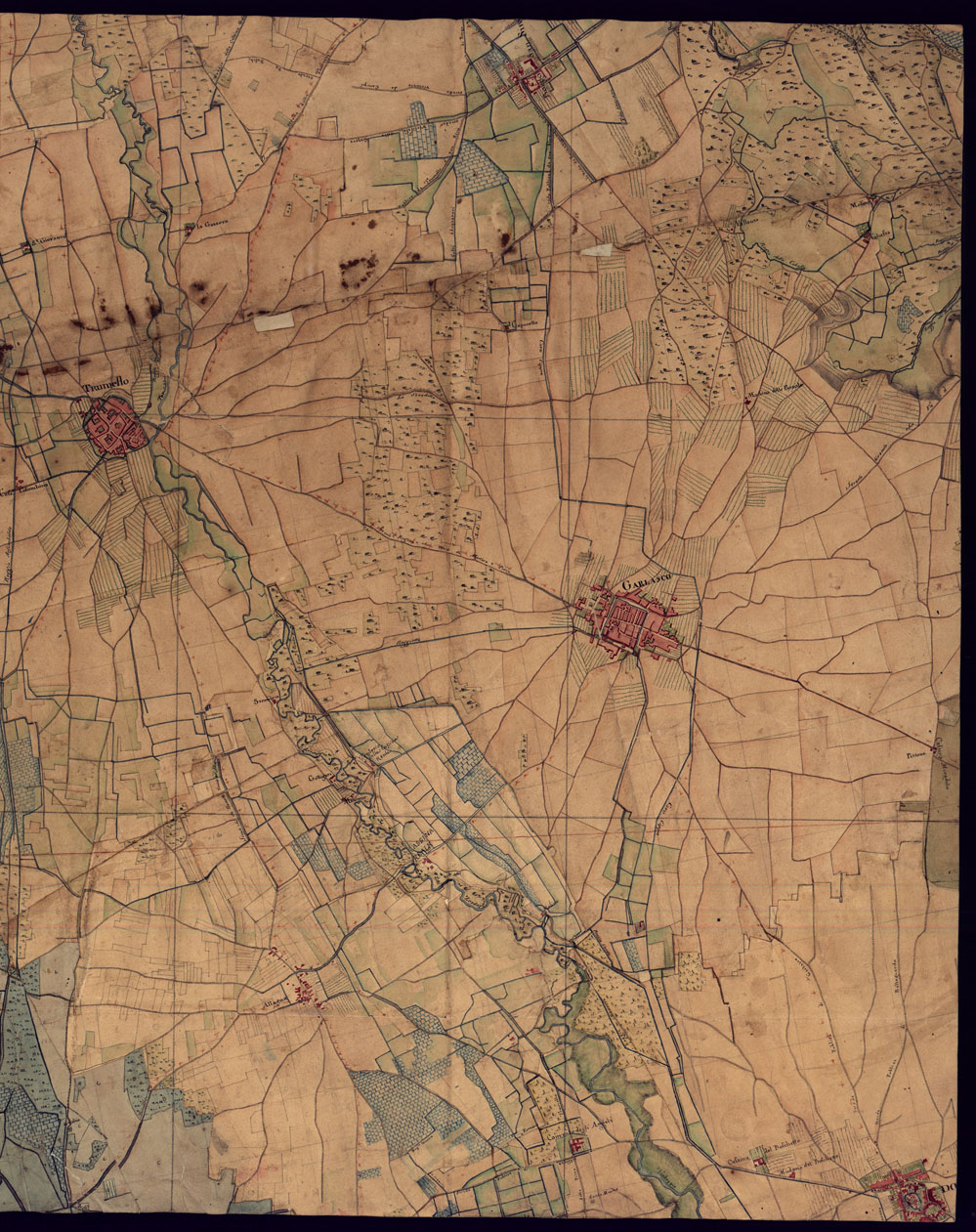 (N:14408) CARTA TOPOGRAFICA DELLA PROVINCIA DI MORTARA - FOGLIO 10 FRONTE/RETRO (CA000922, CA000924, CA000925, CA000923) Carte e stampe antiche: riproduzione a colori su carta (formato A1)