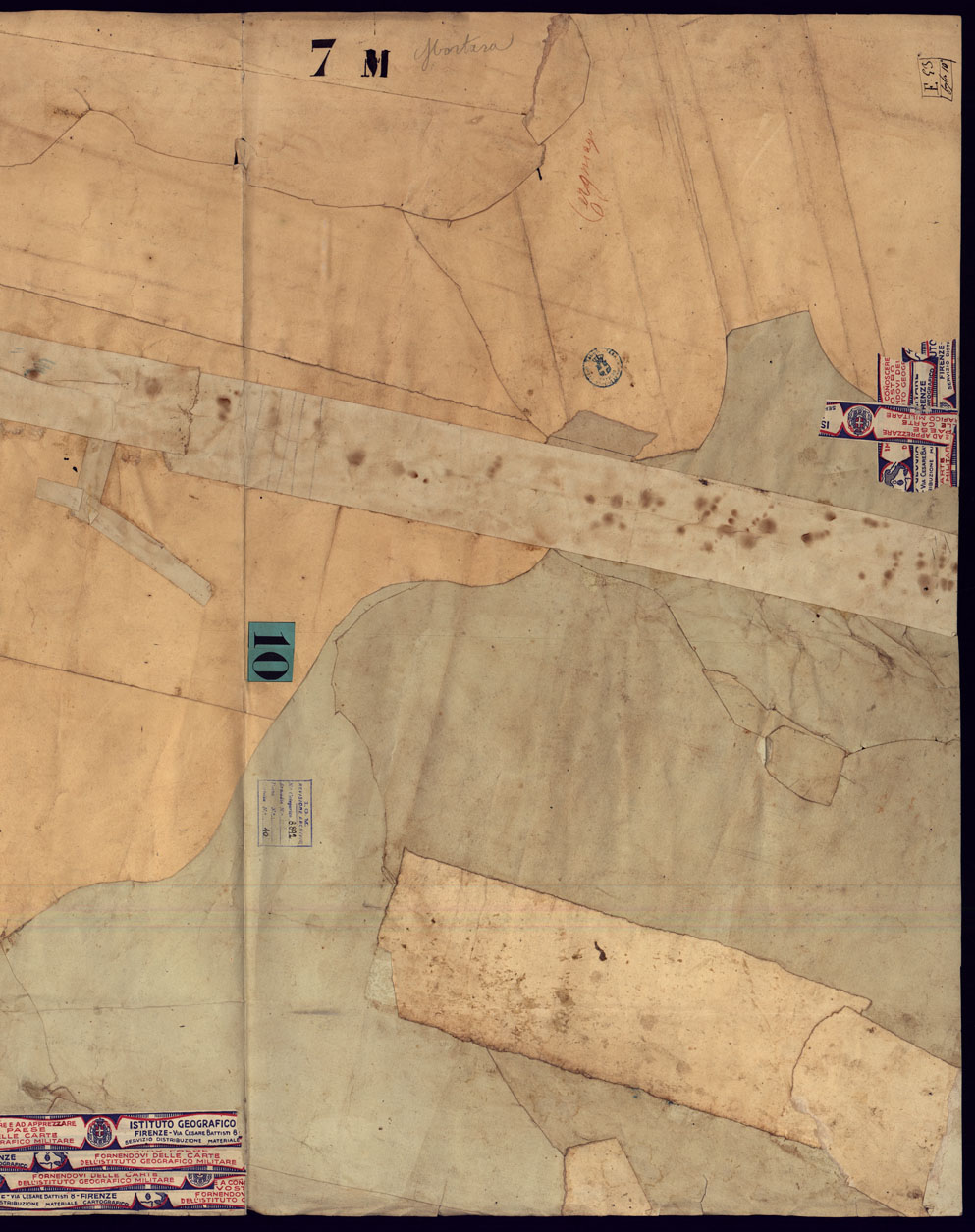 (N:14408) CARTA TOPOGRAFICA DELLA PROVINCIA DI MORTARA - FOGLIO 10 FRONTE/RETRO (CA000922, CA000924, CA000925, CA000923) Carte e stampe antiche: riproduzione a colori su carta (formato A1)