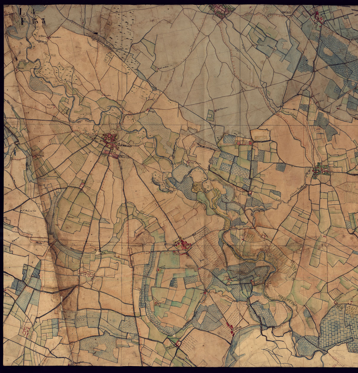 (N:14405) CARTA TOPOGRAFICA DELLA PROVINCIA DI MORTARA - FOGLIO 13 FRONTE/RETRO. (CA000934, CA000935, CA000936, CA000937) Carte e stampe antiche: riproduzione a colori su carta (formato A1)