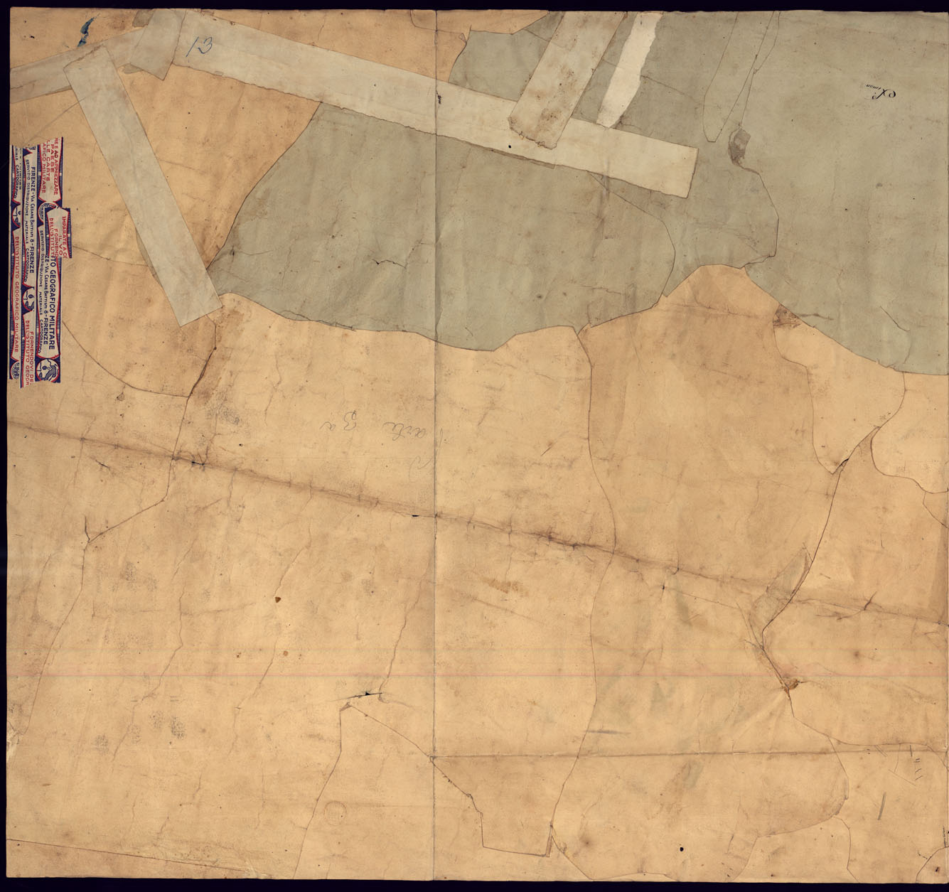 (N:14405) CARTA TOPOGRAFICA DELLA PROVINCIA DI MORTARA - FOGLIO 13 FRONTE/RETRO. (CA000934, CA000935, CA000936, CA000937) Carte e stampe antiche: riproduzione a colori su carta (formato A1)