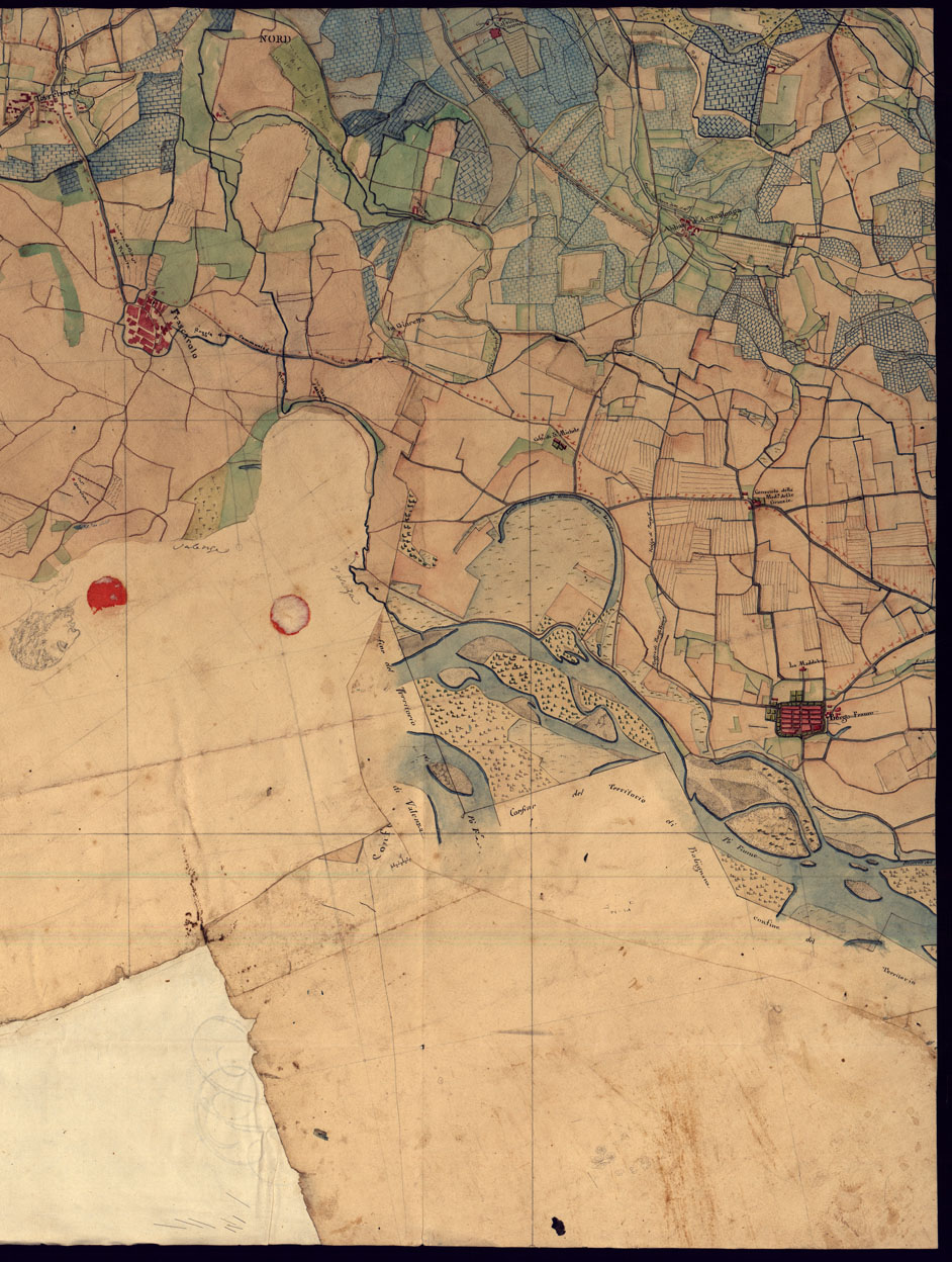 (N:14202) CARTA TOPOGRAFICA DELLA PROVINCIA DI MORTARA - FOGLIO 15 FRONTE/RETRO + SPEZZONE. (CA000942, CA000943, CA000944, CA000945) Carte e stampe antiche: riproduzione a colori su carta (formato A1)