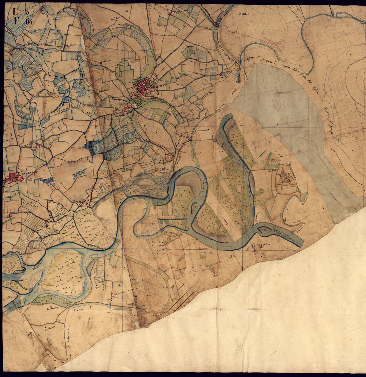 (N:26338) CARTA TOPOGRAFICA DELLA PROVINCIA DI MORTARA - FOGLIO 16 PARTE 1-2 RETRO. (CA000946, CA000947, CA000948, CA000949) Carte e stampe antiche: riproduzione a colori su carta (formato A1)