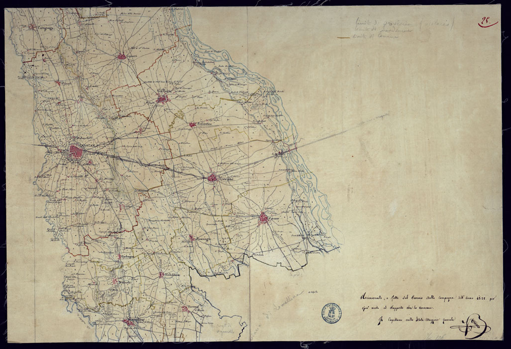 (N:10791) LEVATE TOPOGRAFICHE DELL'ALTO E BASSO NOVARESE - FOGLIO 25. (CA000999) Carte e stampe antiche: riproduzione a colori su carta (formato A1)