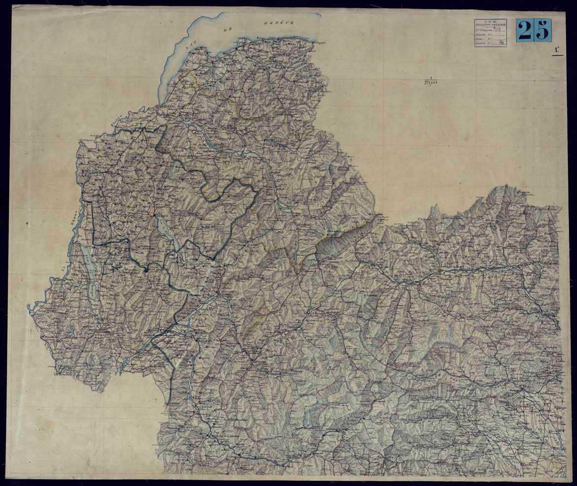 (N:6082) CARTA DEGLI STATI DI S.M. SARDA IN TERRAFERMA - FOGLIO N. 1. (CA001301) Carte e stampe antiche: riproduzione a colori su carta (formato A1)