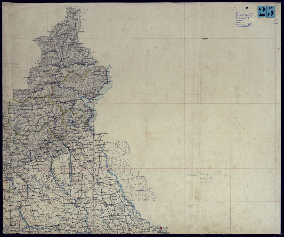 (N:6080) CARTA DEGLI STATI DI S.M. SARDA IN TERRAFERMA - FOGLIO N. 2. (CA001302) Carte e stampe antiche: riproduzione a colori su carta (formato A1)