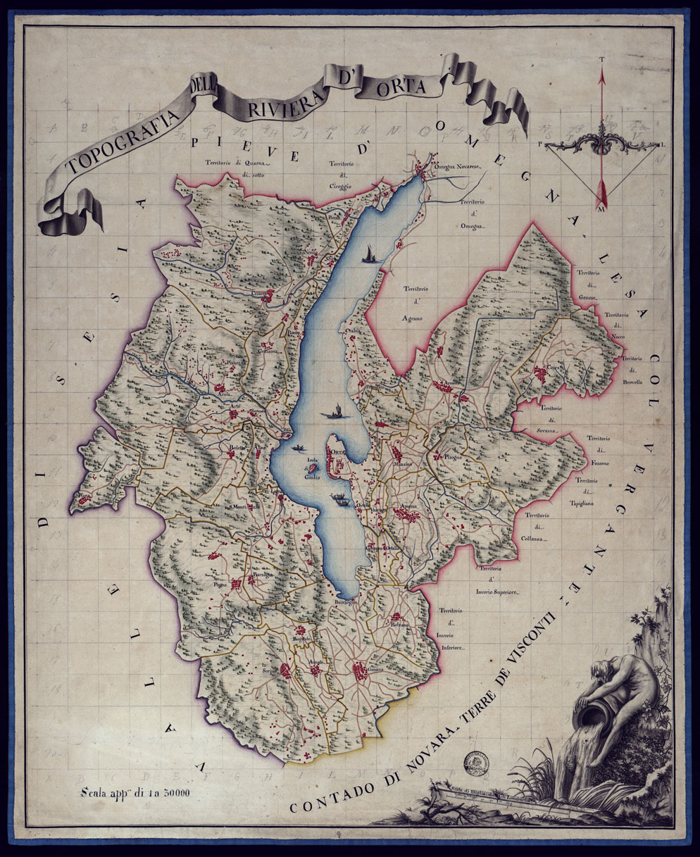 (N:15715) TOPOGRAFIA DELLA RIVIERA D'ORTA (CA001395) Carte e stampe antiche: riproduzione a colori su carta (formato A1)