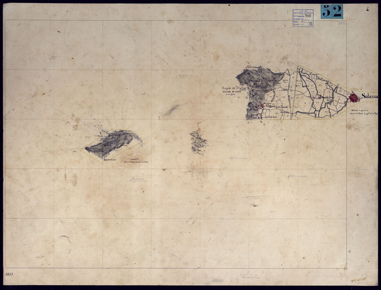 (N:23369) RIVARA E DINTORNI. FRAZIONI TAVOLETTE RILIEVO AL 20.000 - TAVOLA 4. (CA001422) Carte e stampe antiche: riproduzione a colori su carta (formato A1)