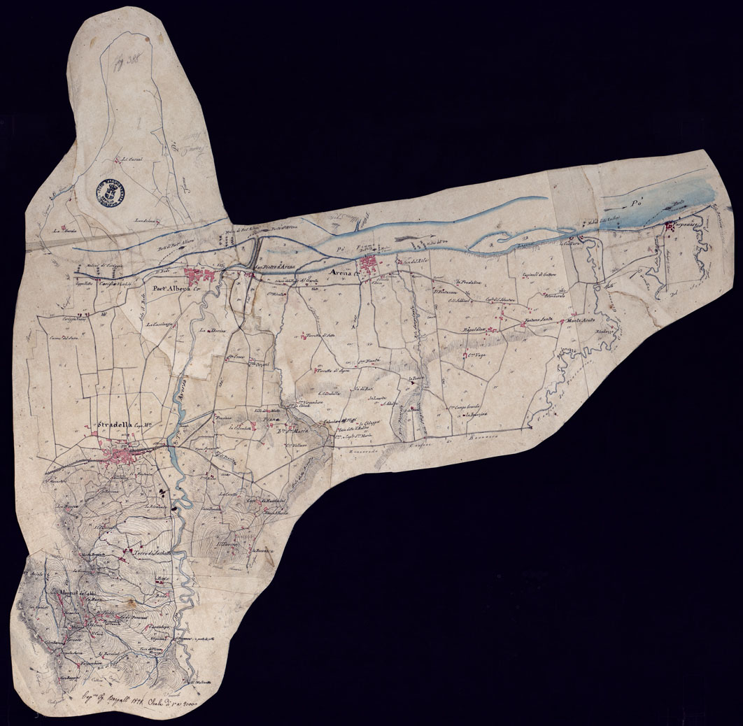 (N:10610) MINUTE DI CAMPAGNA ALLA SCALA DI 1 20.000 DI PARTE DEL TERRITORIO DEL CIRCONDARIO DI VOGHERA ESEGUITE NELL'ANNO 1828 - FOGLIO 11. (CA001469) Carte e stampe antiche: riproduzione a colori su carta (formato A1)