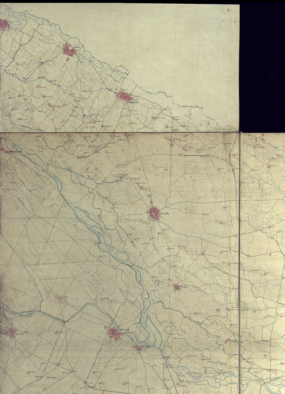 (N:2599) DINTORNI DI TORINO (CA001534, CA001535, CA001536, CA001537, CA001538, CA001539) Carte e stampe antiche: riproduzione a colori su carta (formato A1)