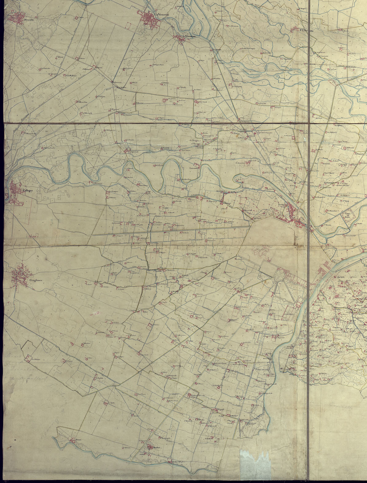 (N:2599) DINTORNI DI TORINO (CA001534, CA001535, CA001536, CA001537, CA001538, CA001539) Carte e stampe antiche: riproduzione a colori su carta (formato A1)