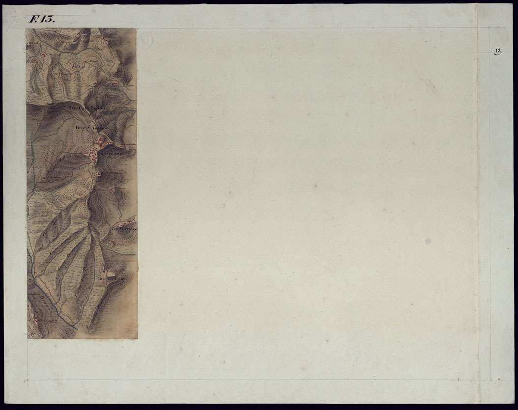 (N:2105) TORINO E DINTORNI - FOGLIO 13. (CA001554) Carte e stampe antiche: riproduzione a colori su carta (formato A1)