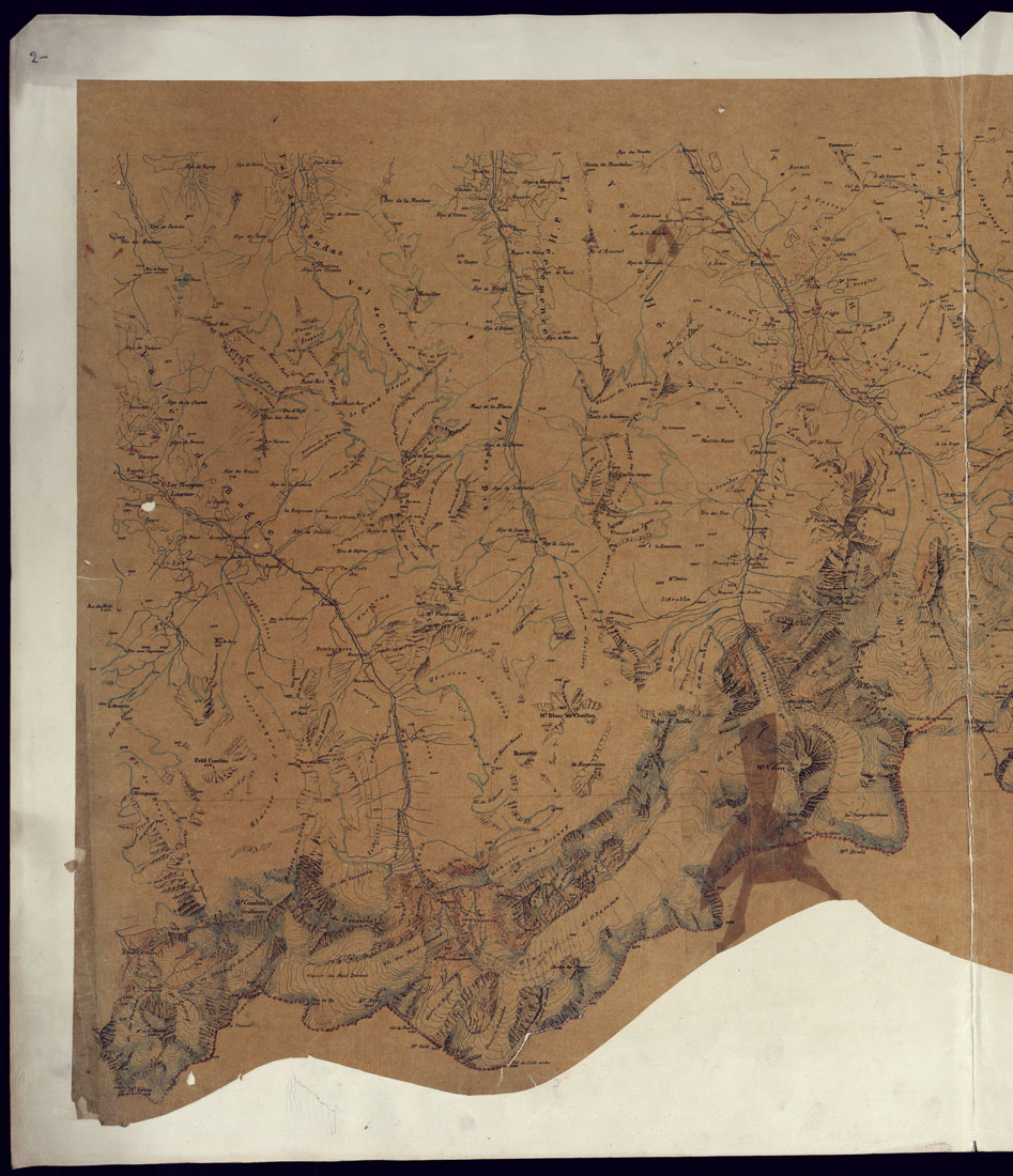 (N:3780) CONFINI TRA IL PIEMONTE (SAVOIA) E SVIZZERA - FOGLIO 7. (CA001616, CA001617) Carte e stampe antiche: riproduzione a colori su carta (formato A1)