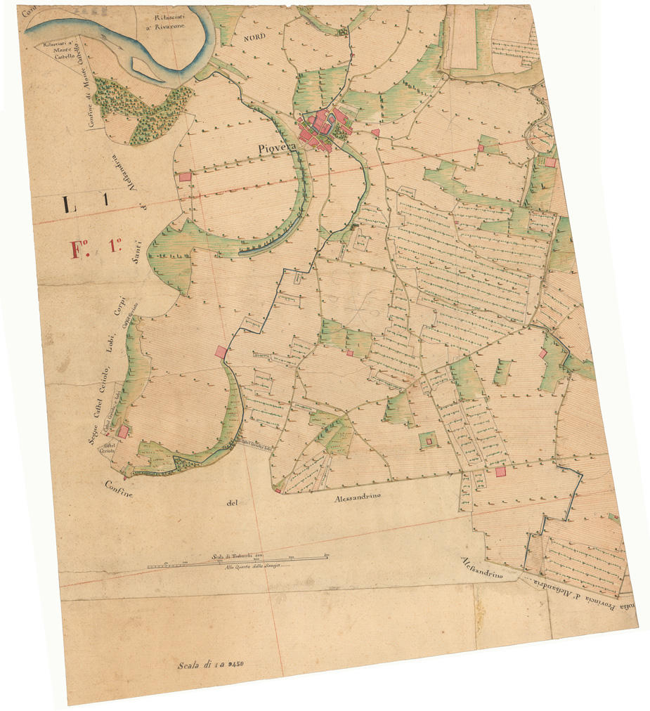 (N:7527) PARTE 2 DEL OLTRE PO' CHE COMPRENDE PARTE DEL CORSO DELLA STAFFORA VERSO VARZI E  PARTE DI QUELLA DELLA TREBBIA ROBBIO  - FOGLIO 1 - Fronte/Retro (CA001800, CA001801) Carte e stampe antiche: riproduzione a colori su carta (formato A1)