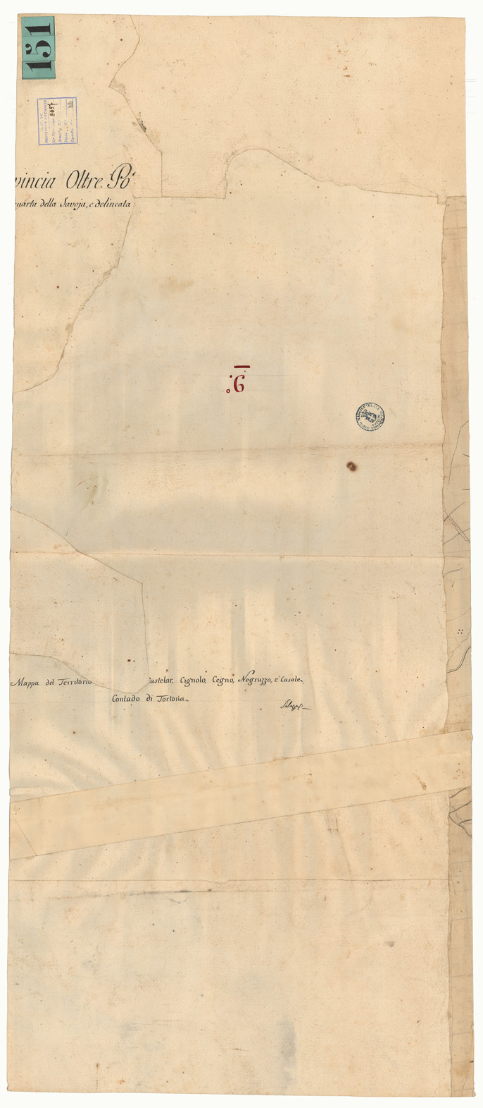 (N:6697) PARTE 2 DEL OLTRE PO' CHE COMPRENDE PARTE DEL CORSO DELLA STAFFORA VERSO VARZI E PARTE DI QUELLA DELLA TREBBIA ROBBIO - FOGLIO 9 - Fronte/Retro (CA001825, CA001826) Carte e stampe antiche: riproduzione a colori su carta (formato A1)