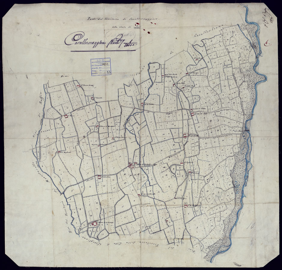 (N:6161) TERRITORIO COMPRESO TRA BRA, MORETTA, CAVALLERMAGGIORE, RACCONIGI, VILLANOVA - FOGLIO 6  CAVALLERMAGGIORE. (CA001932) Carte e stampe antiche: riproduzione a colori su carta (formato A1)
