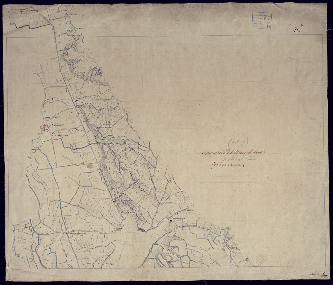 (N:6102) TERRITORIO COMPRESO TRA BRA, MORETTA, CAVALLERMAGGIORE, RACCONIGI, VILLANOVA - FOGLIO 22 BIS  SOMMARIVA DEL BOSCO. (CA001952) Carte e stampe antiche: riproduzione a colori su carta (formato A1)