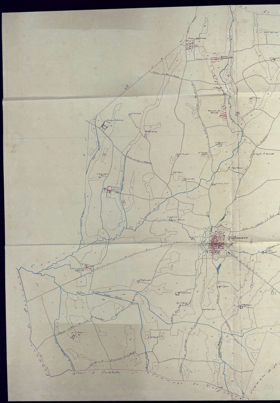 (N:6109) TERRITORIO COMPRESO TRA BRA, MORETTA, CAVALLERMAGGIORE, RACCONIGI, VILLANOVA - FOGLIO25 - VILLENEUVE. (CA001955, CA001956) Carte e stampe antiche: riproduzione a colori su carta (formato A1)