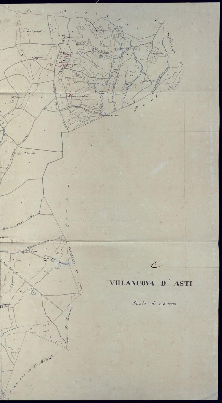 (N:6109) TERRITORIO COMPRESO TRA BRA, MORETTA, CAVALLERMAGGIORE, RACCONIGI, VILLANOVA - FOGLIO25 - VILLENEUVE. (CA001955, CA001956) Carte e stampe antiche: riproduzione a colori su carta (formato A1)