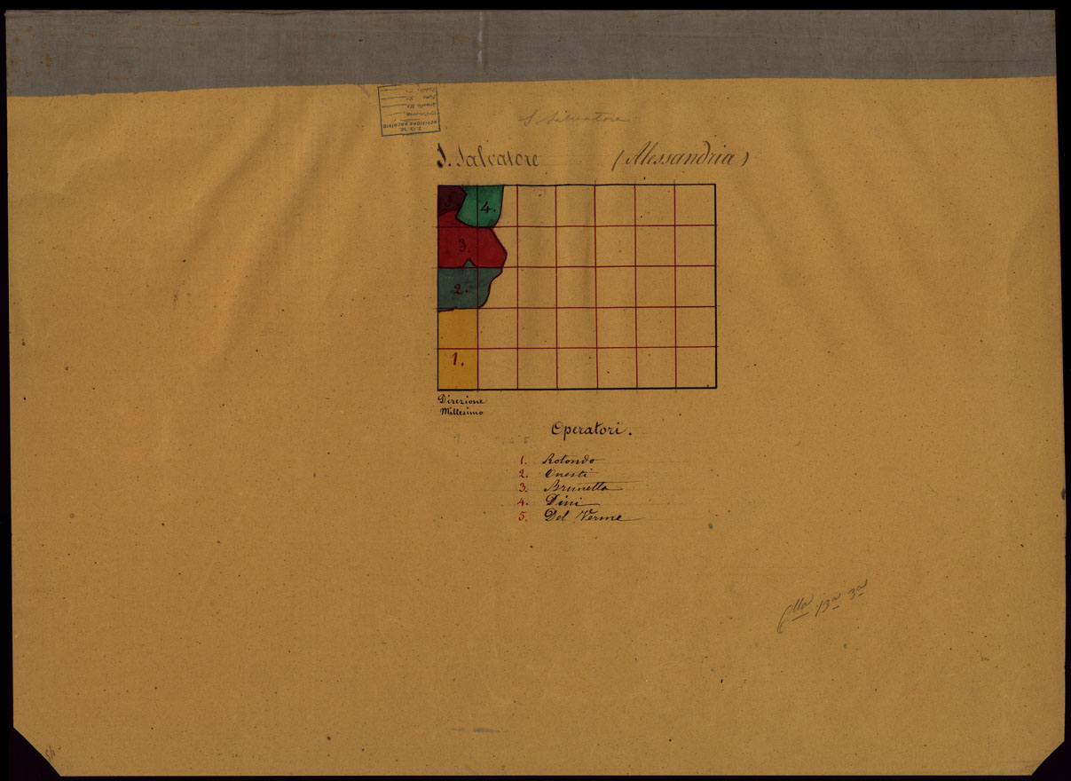 (N:23663) GRUPPO DI 132 FRAZIONI DI MINUTE DI CAMPAGNA ALLA SCALA 1:10.000 DEI RILEVAMENTI ESEGUITI NEL 1853-1867 - S. SALVATORE (CA002271) Carte e stampe antiche: riproduzione a colori su carta (formato A1)