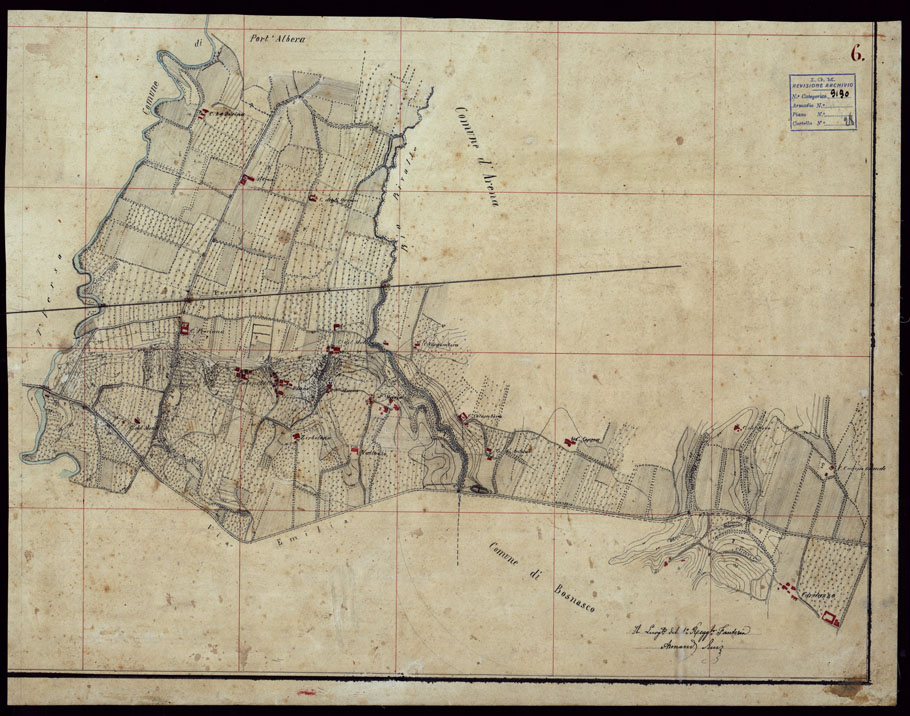 (N:23671) GRUPPO DI 132 FRAZIONI DI MINUTE DI CAMPAGNA ALLA SCALA 1:10.000 DEI RILEVAMENTI ESEGUITI NEL 1853-1867 - CASTANA - MONTU' BECCARIA - RILIEVI OPERATORE N. 6 (CA002279) Carte e stampe antiche: riproduzione a colori su carta (formato A1)