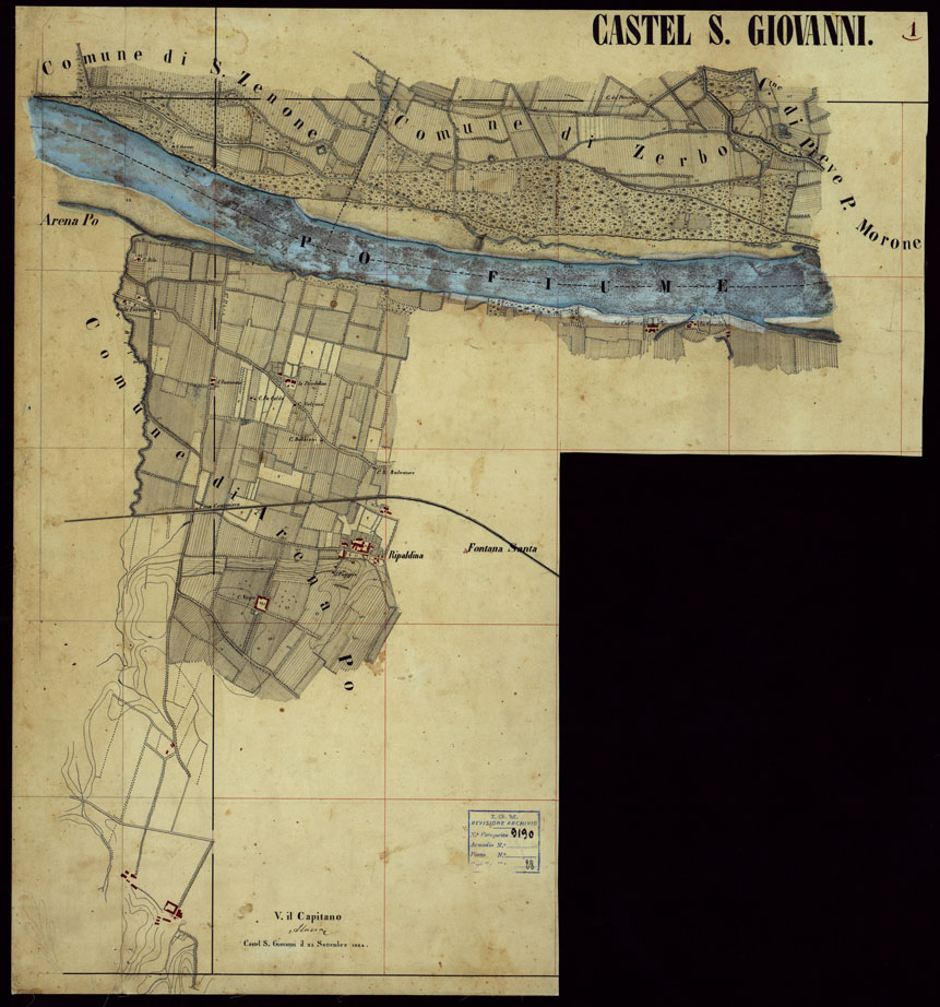 (N:23674) GRUPPO DI 132 FRAZIONI DI MINUTE DI CAMPAGNA ALLA SCALA 1:10.000 DEI RILEVAMENTI ESEGUITI NEL 1853-1867 - CASTANA - MONTU' BECCARIA - RILIEVI OPERATORE N. 1 (CA002282) Carte e stampe antiche: riproduzione a colori su carta (formato A1)
