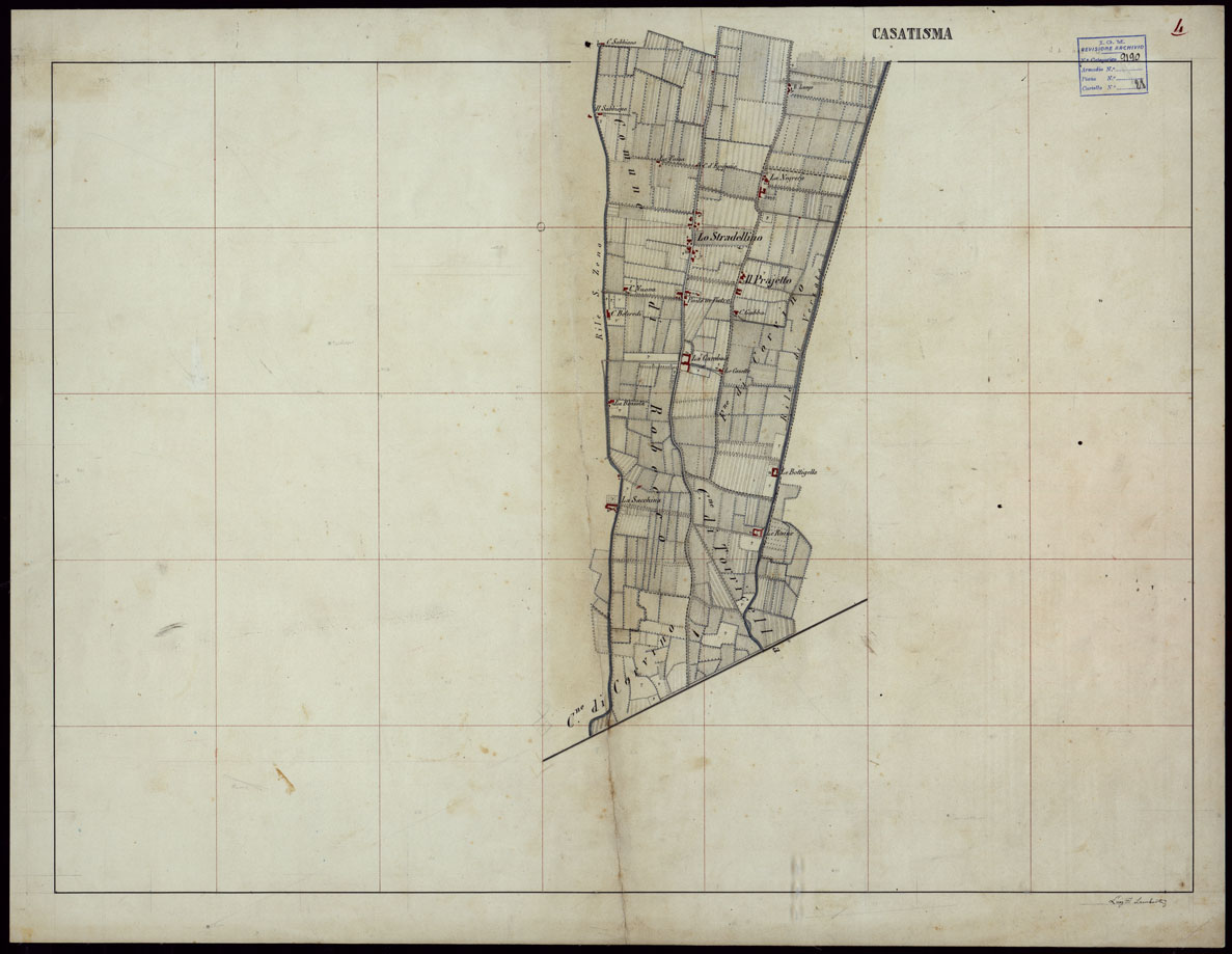 (N:23689) GRUPPO DI 132 FRAZIONI DI MINUTE DI CAMPAGNA ALLA SCALA 1:10.000 DEI RILEVAMENTI ESEGUITI NEL 1853-1867 - CASTANA - MONTU' BECCARIA - RILIEVI OPERATORE N. 4 (CA002297) Carte e stampe antiche: riproduzione a colori su carta (formato A1)