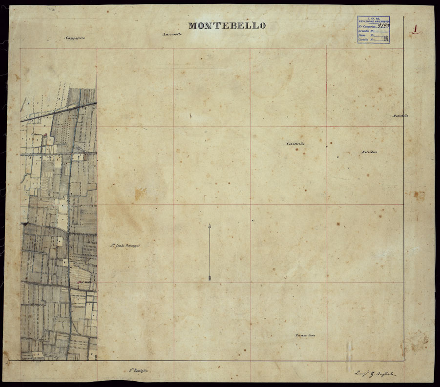 (N:23735) GRUPPO DI 132 FRAZIONI DI MINUTE DI CAMPAGNA ALLA SCALA 1:10.000 DEI RILEVAMENTI ESEGUITI NEL 1853-1867 - RETORBIDO - RILIEVI OPERATORE N. 1 (CA002343) Carte e stampe antiche: riproduzione a colori su carta (formato A1)
