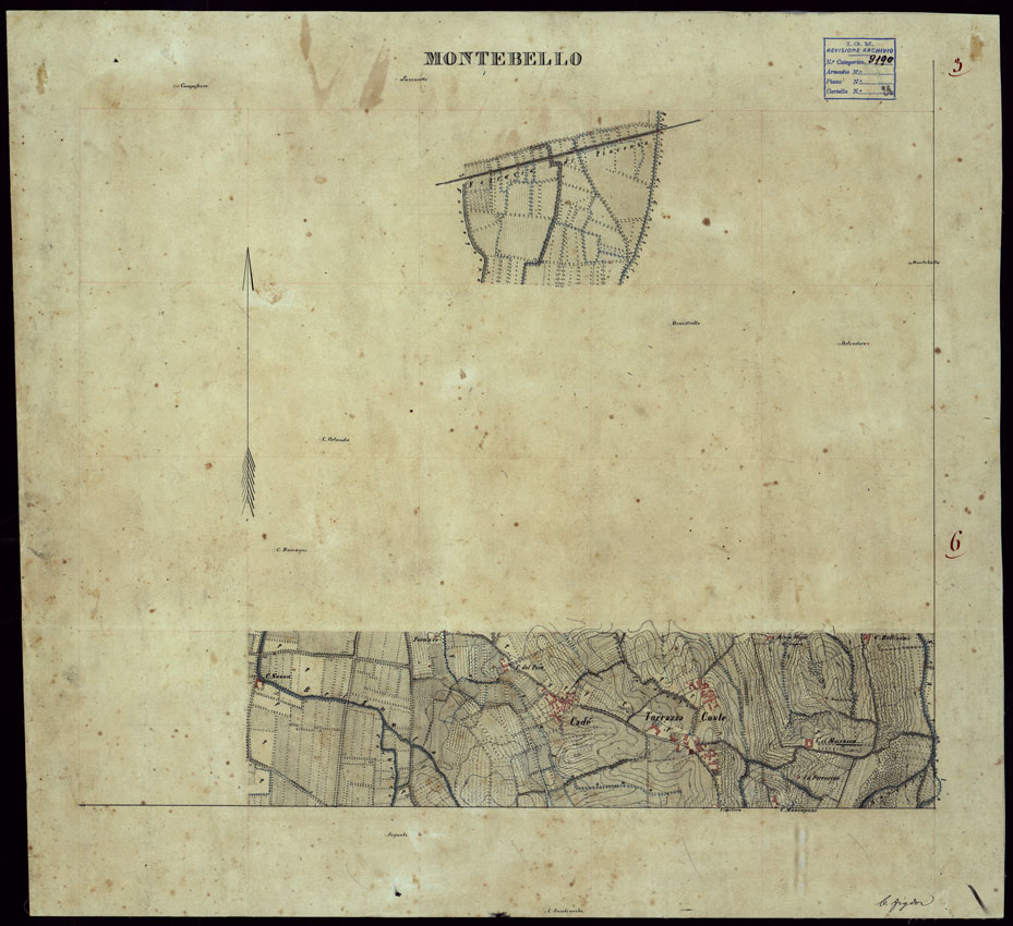 (N:23737) GRUPPO DI 132 FRAZIONI DI MINUTE DI CAMPAGNA ALLA SCALA 1:10.000 DEI RILEVAMENTI ESEGUITI NEL 1853-1867 - RETORBIDO - RILIEVI OPERATORE N. 3 (CA002345) Carte e stampe antiche: riproduzione a colori su carta (formato A1)