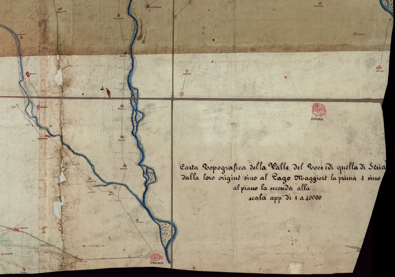 (N:4070) CARTA TOPOGRAFICA DELLA VALLE DEL TOCE E DI QUELLA DI SESIA DALLA LORO ORIGINE SINO AL LAGO MAGGIORE LA PRIMA E' SINO AL PIANO LA SECONDA ALLA SCALA APP. DI 1 A 40.000. (CA002491, CA002492, CA002493, CA002494, CA002495, CA002496, CA002497, CA002498, CA002499, CA002500, CA002501) Carte e stampe antiche: riproduzione a colori su carta (formato A1)
