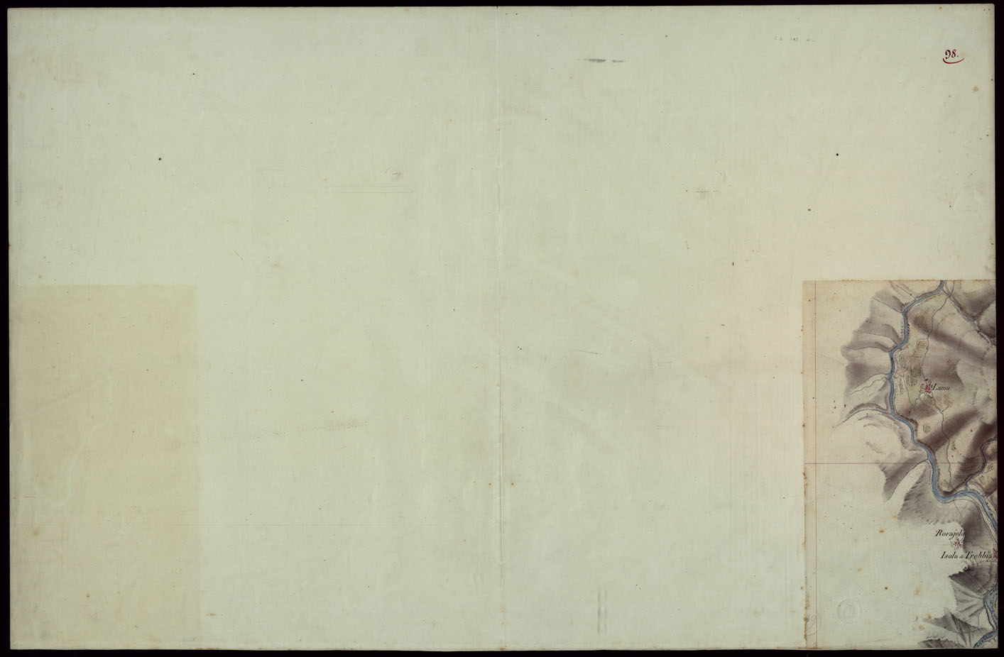 (N:23804) RIVIERA DI LEVANTE ALLA QUARTA DELLA SCALA DI SAVOIA OSSIA DI 1 A 9.450 ESEGUITA NEGLI ANNI 1816. 1822. 23. 24. 25. 1826 e 1827 - FOGLIO 98. (CA002603) Carte e stampe antiche: riproduzione a colori su carta (formato A1)